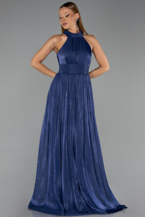 Abschlusskleid Lang Chiffon Marineblau ABU6428