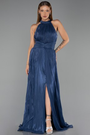 Abendkleid Lang Chiffon Marineblau ABU6441