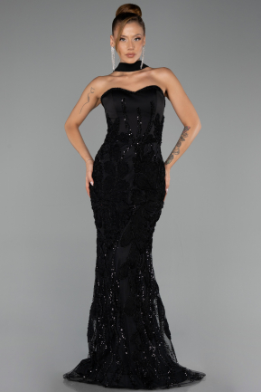 Abendkleid Lang Schwarz ABU6442