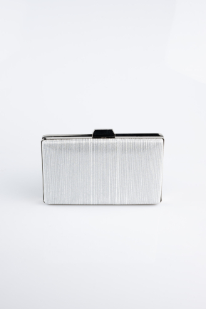 Abendtasche Laserschnitt Silber SH801