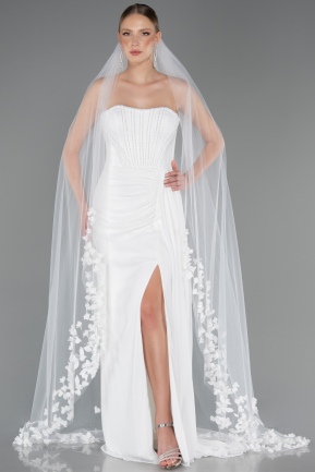 Brautschleier Weiß ABK06