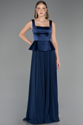 Abendkleid Lang Chiffon Marineblau ABU6568