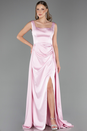 Abschlusskleid Lang Satin Puder ABU6572