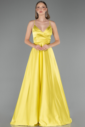 Abschlusskleid Lang Satin Pistaziengrün ABU6573