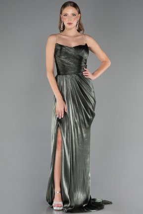 Abschlusskleid Lang Chiffon Khaki ABU6580
