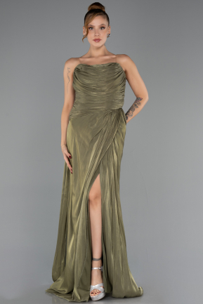 Abschlusskleid Lang Chiffon Khaki ABU6590