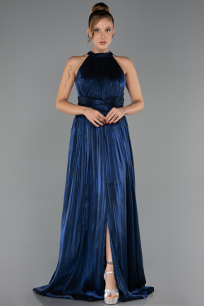 Abschlusskleid Lang Chiffon Marineblau ABU6594