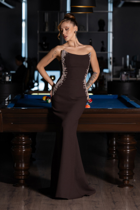 Abendkleid Lang Braun ABU6374