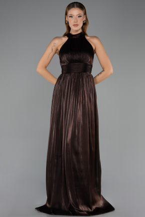 Abschlusskleid Lang Chiffon Braun ABU6428