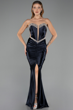 Abschlusskleid Lang Marineblau ABU6606
