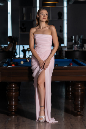 Abendkleid Lang Chiffon Puder ABU6589