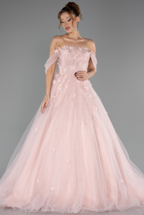 Designer Abendkleid Lang Puder ABU6637