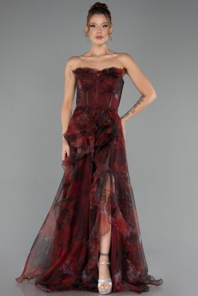 Abendkleid Lang Weinrot ABU3360