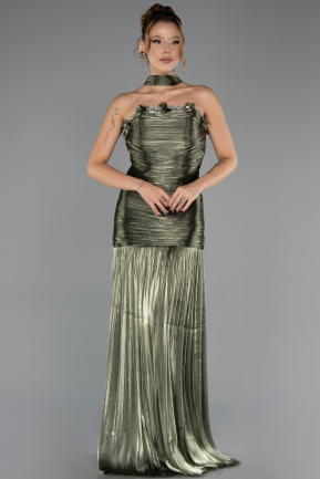 Abschlusskleid Lang Chiffon Khaki ABU6643