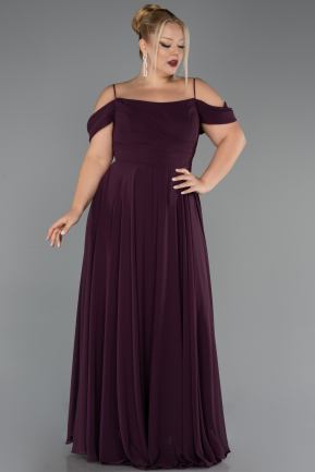 Abendkleid in Übergröße Lang Chiffon Violette ABU6646