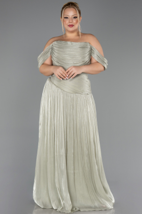Abendkleid in Übergröße Lang Chiffon Minzgrün ABU6603