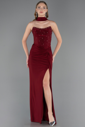 Abschlusskleid Lang Weinrot ABU6657