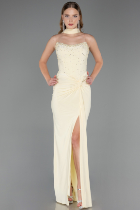 Abschlusskleid Lang Gelb ABU6657