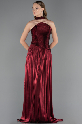 Abschlusskleid Lang Chiffon Weinrot ABU6666