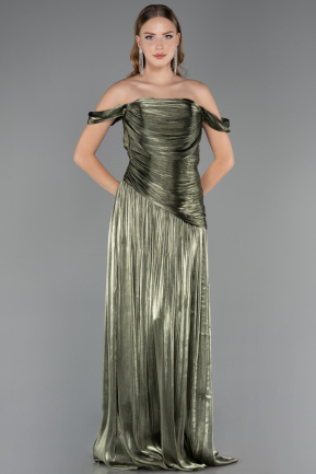 Abendkleid in Übergröße Lang Chiffon Khaki ABU6685
