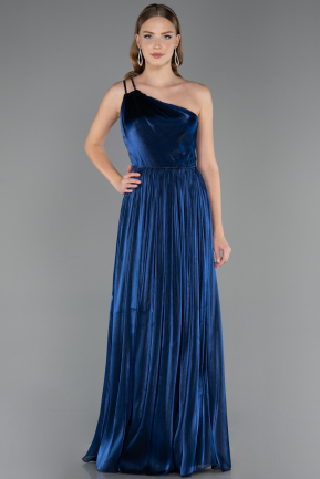 Abschlusskleid Lang Chiffon Marineblau ABU6678