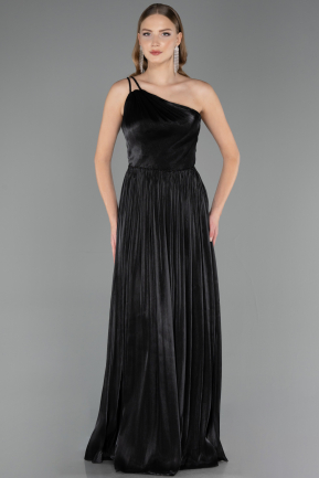 Abschlusskleid Lang Chiffon Schwarz ABU6678
