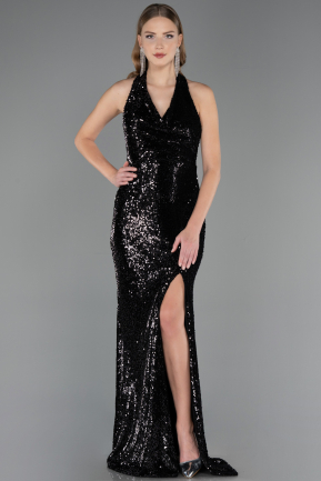 Abendkleid Lang Schwarz ABU6680