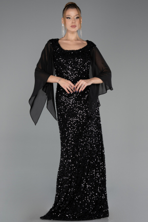 Abendkleid in Übergröße Lang Schwarz ABU6687