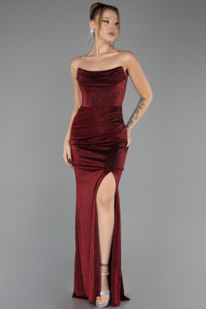 Abschlusskleid Lang Weinrot ABU6695