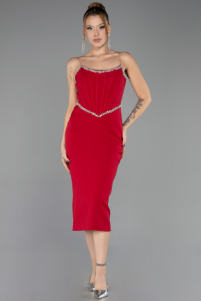 Partykleid Midi Rot ABK2702