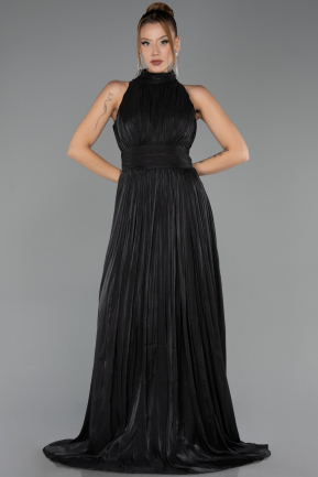 Abschlusskleid Lang Chiffon Schwarz ABU6706