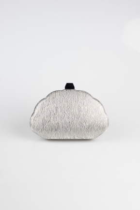Abendtasche Laserschnitt Platin V513