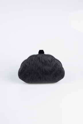 Abendtasche Laserschnitt Schwarz V513