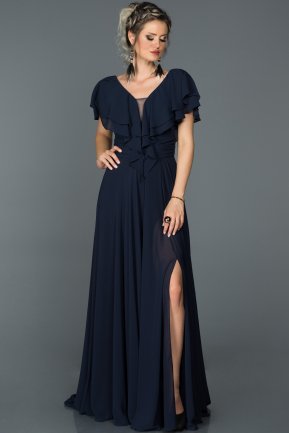 Abendkleid Lang Marineblau ABU032