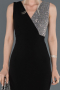 Abendkleid Lang Schwarz-Silber ABU1190