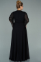 Abendgarderobe in Großen Größen Lang Chiffon Schwarz ABU2071