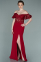 Abendkleid Lang Spitze Weinrot ABU2261
