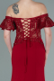 Abendkleid Lang Spitze Weinrot ABU2261