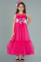 Abendkleid für Kinder Lang Fuchsie ABU2291