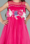 Abendkleid für Kinder Lang Fuchsie ABU2291