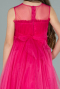 Abendkleid für Kinder Lang Fuchsie ABU2291