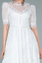 Abendkleid Midi Spitze Weiß ABK1388