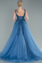 Designer Abendkleid Lang Indigo ABU2090