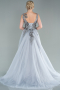 Designer Abendkleid Lang Grau ABU2091