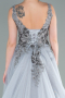 Designer Abendkleid Lang Grau ABU2091