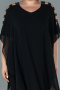 Abendgarderobe in Großen Größen Chiffon Schwarz ABT080