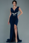 Abendkleid Lang Marineblau ABU2702