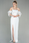 Partykleid Lang Weiß ABU2911