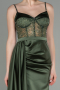 Abendkleid Lang Satin Khaki ABU2130