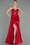 Abendkleid Lang Satin Rot ABU2130